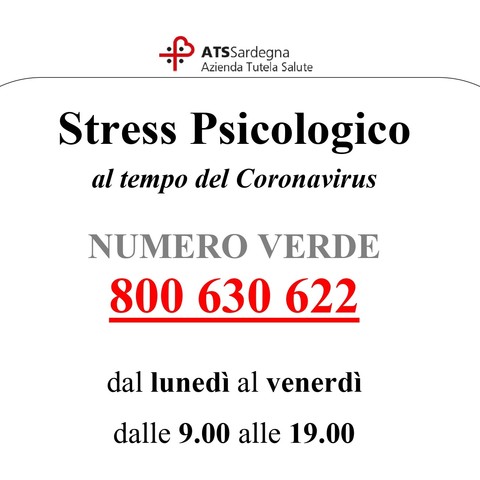 Attivazione supporto psicologico dell’ATS Sardegna