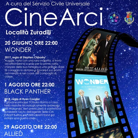 Cinema sotto le stelle “CineArci” - Primo appuntamento.